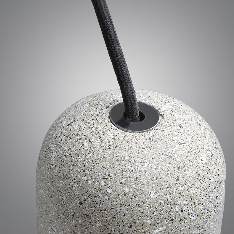 Lámpara de suspensión modernista de luz colgante de cemento cilíndrico para dormitorio