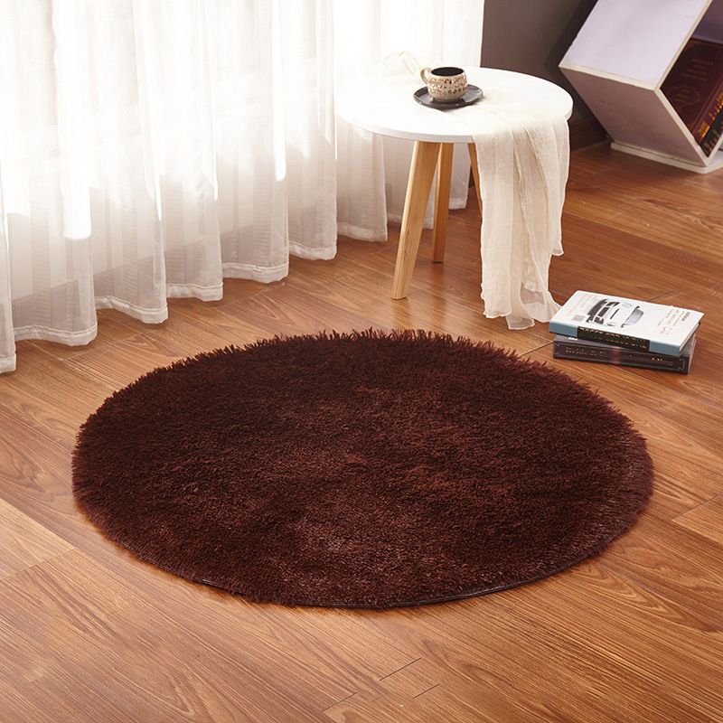 Multi Color Plain Rug Artificial Wool Nordic Area Rug Easy Care Machine Washable Rug for Girls Room