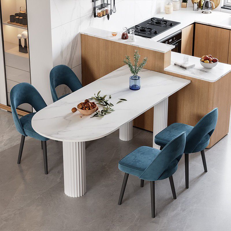 Sintered Stone Top Freeform Table for Restaurant Modern Dining Table with 3 Legs