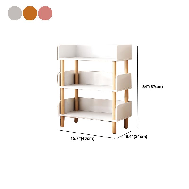 Contemporary Engineered Wood Book Shelf Vertical Open Bookcase