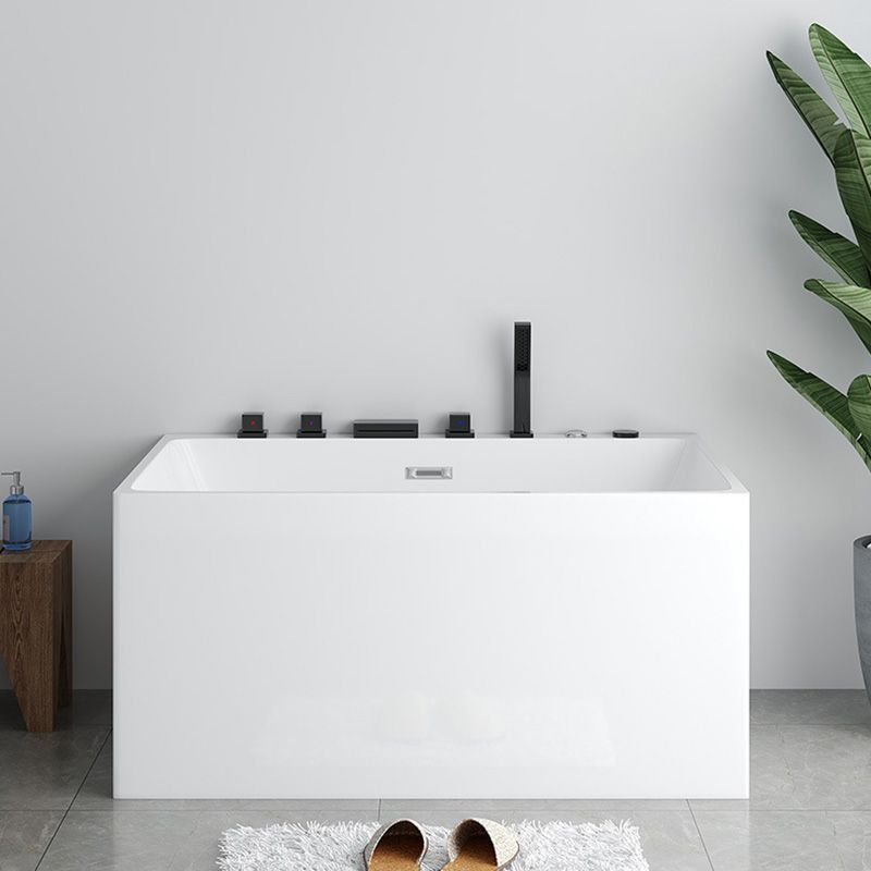Acrylic Soaking Modern Bathtub Antique Finish Rectangular Bath Tub