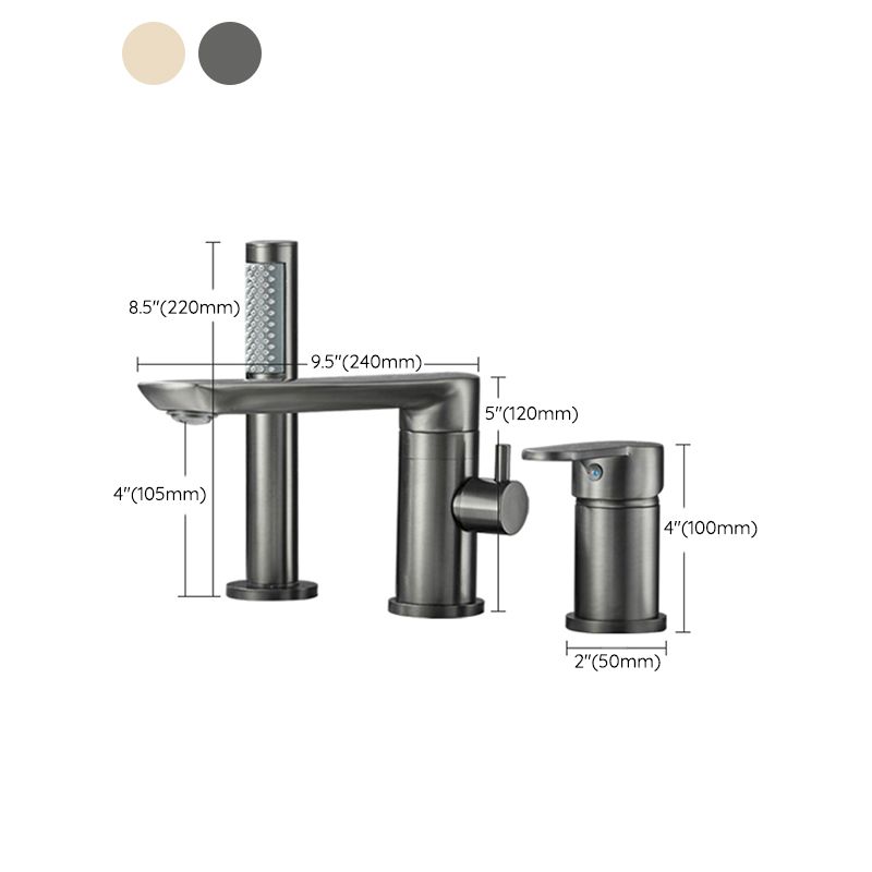 Modern Bathroom Faucet Two Handle Temperature Control Bathtub Faucet