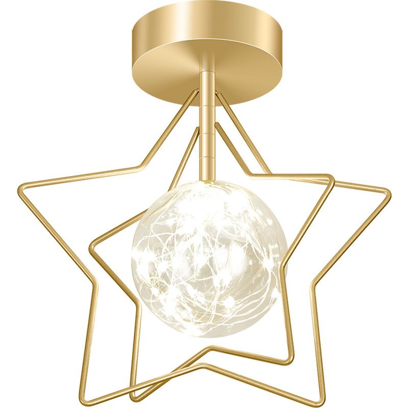 Modernism Metal Ceiling Light Star Flush Mount Lighting for Home