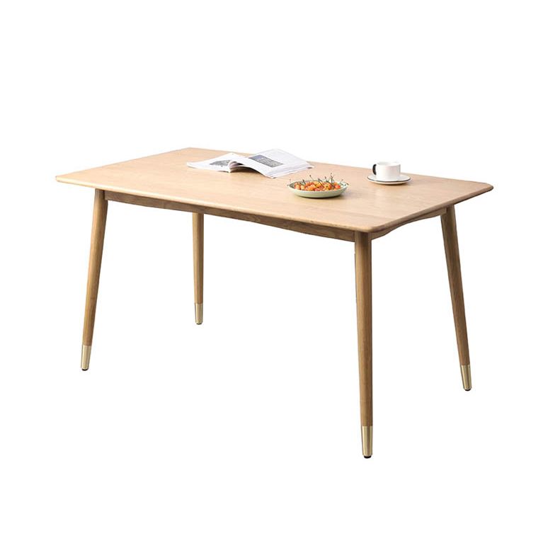 Minimalist Style Solid Wood Dining Set with Traditional Height Table and 4 Legs Base