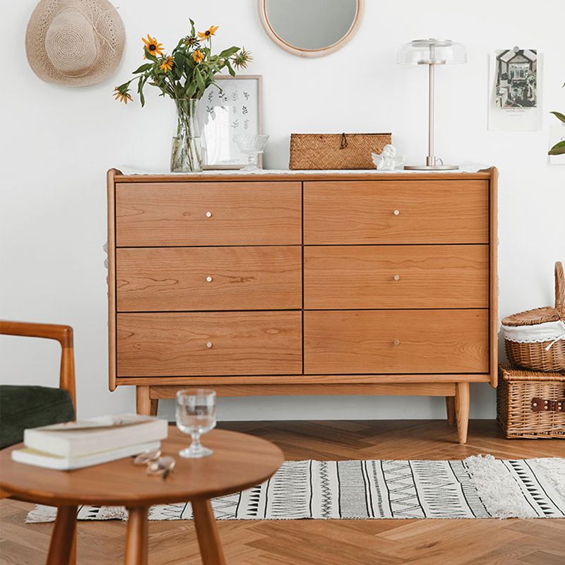 Modern Rectangle Wood Side Cabinet Soft Close Drawers Storage Cabinet