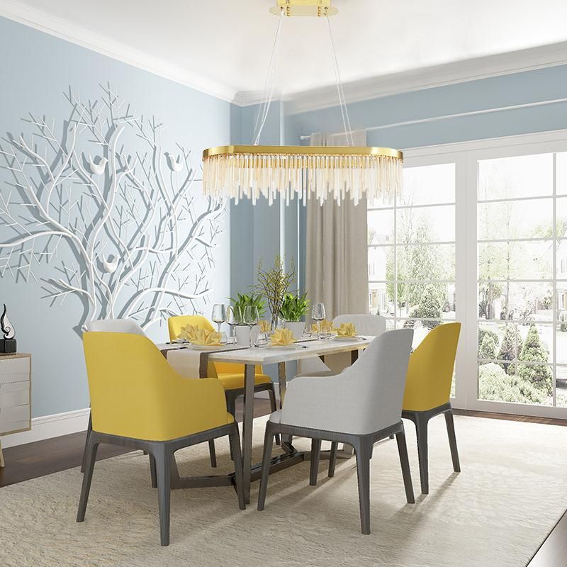 Lámpara de lámpara de vela de cristal oval