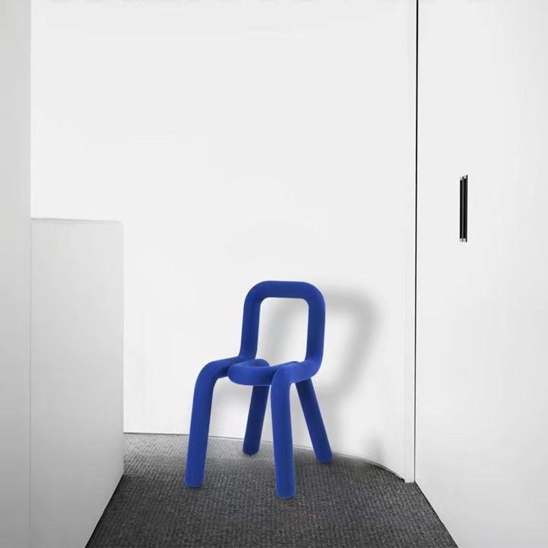 Modern Style Upholstered Side Chair Open Back Dining Side Chair
