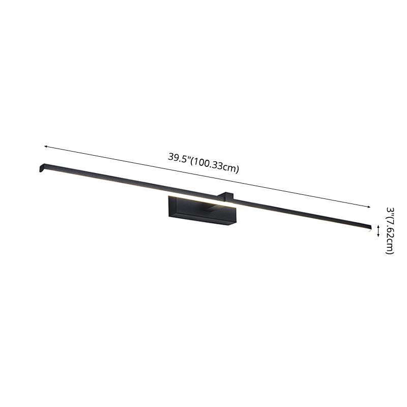 Linear Bathroom Sconce Light Fixture Metal Minimalist Style LED Wall Mount Light Fixture