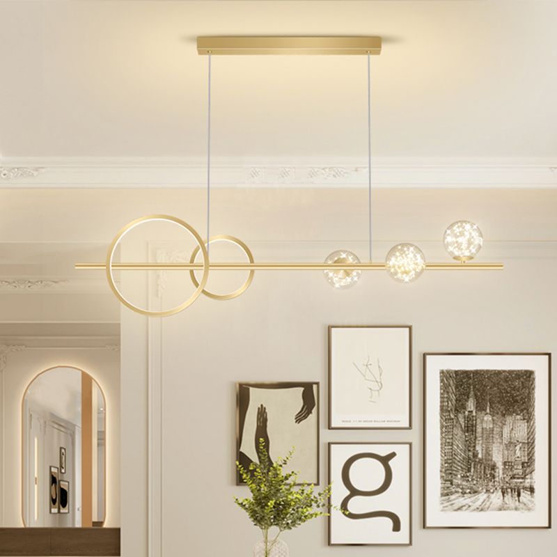 Moderne Metallanhänger Beleuchtung kugelförmiger Glas Anhängerleuchten