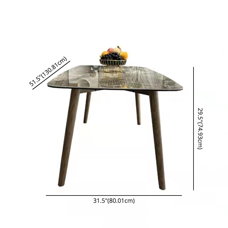 Tableau de salle à manger en marbre fixe fixe contemporain Table