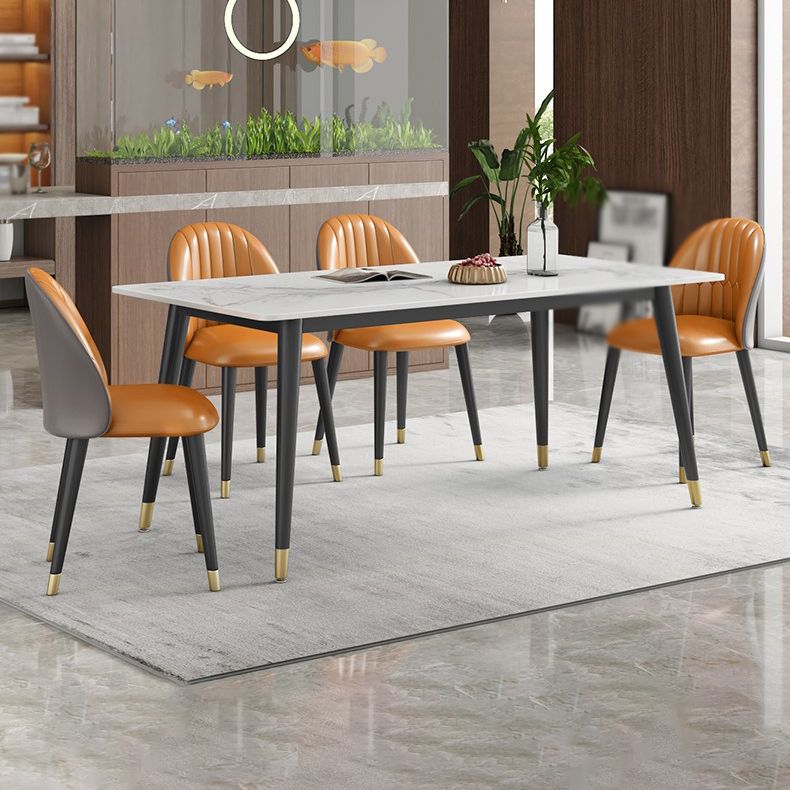 Glam Style 1/2/3/5/7 Pieces Dining Set Sintered Stone Dining Table Set for Home Use