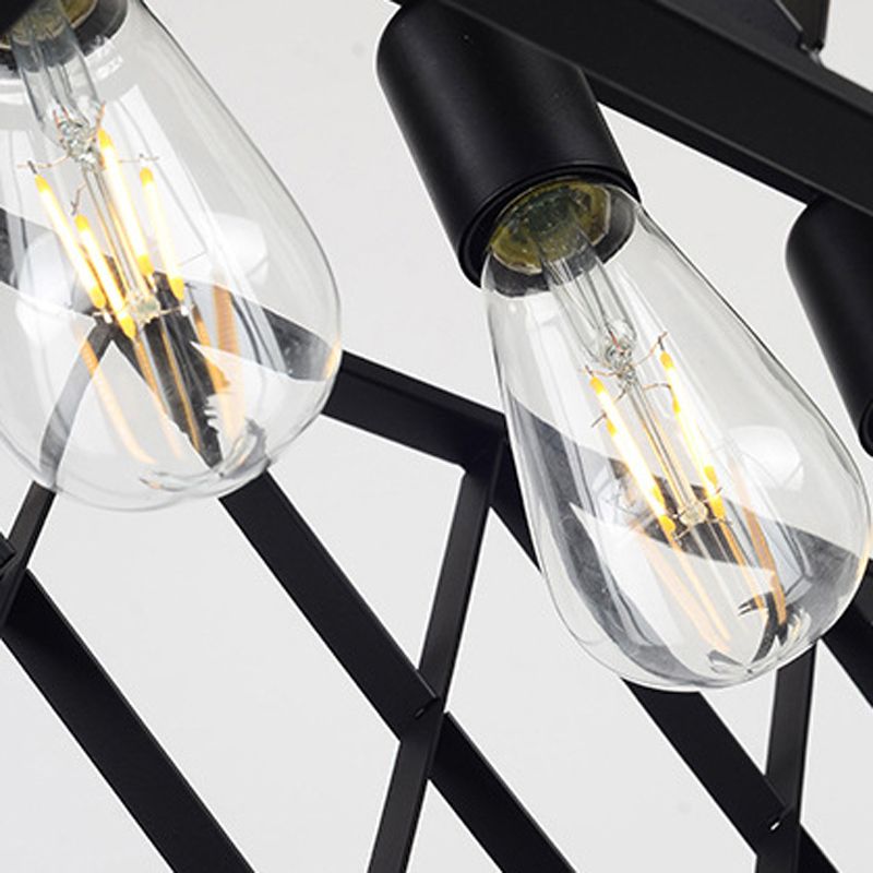 Industrial Island Pendant Lights Metal Multiple-Light Island Pendant Lighting