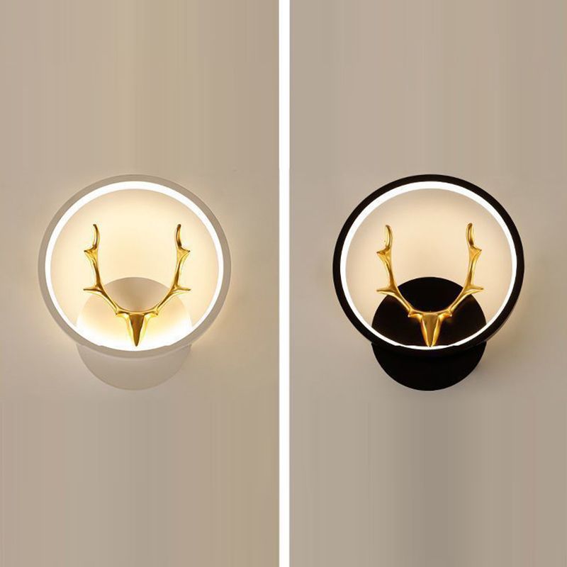 Modern Simple Wall Mount Light LED Wall Sconce Light with Silica Gel Shade for Bedroom