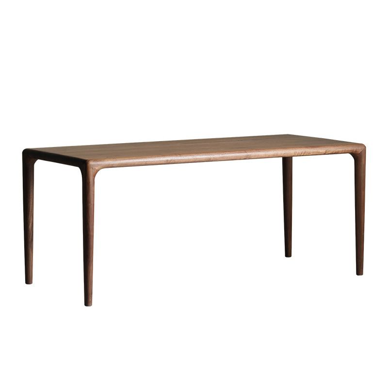 Industrial Dining Table Rectangular Table with Wooden Legs for Home Use