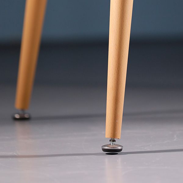 Scandinavian Solid Wood Legs Bar Stool Armless Plastic Bar Stool for Living Room