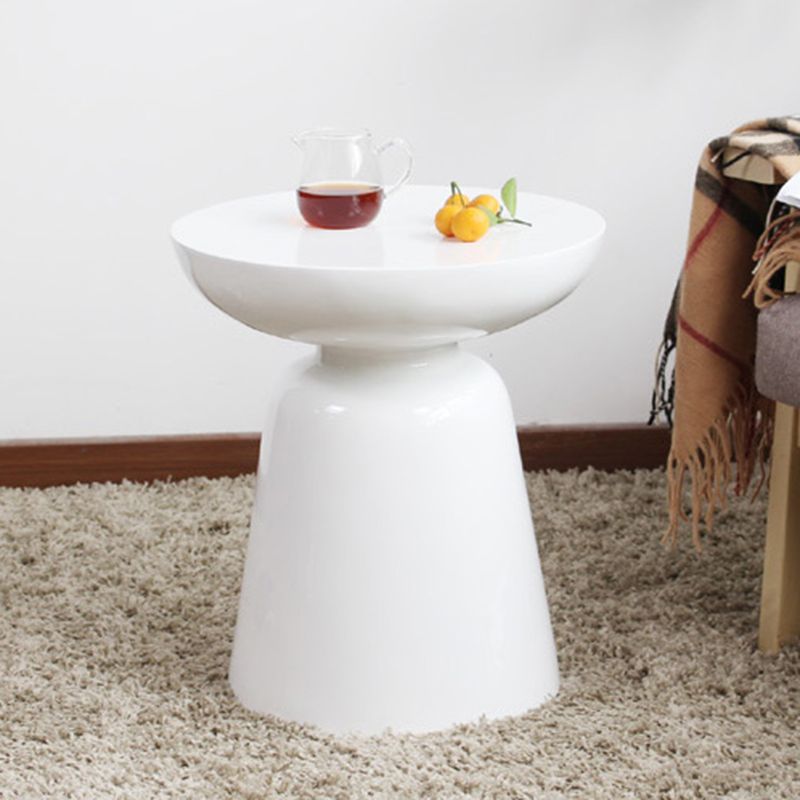 Mid-Century Metal Round End Table Pedestal Sofa Corner Table