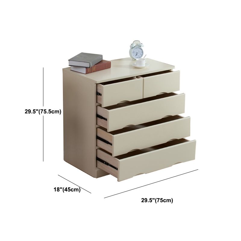 Contemporary Chest Wooden Horizontal Combo Dresser with Drawer