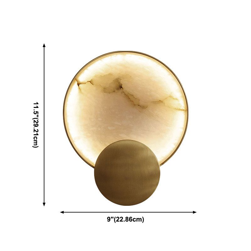 Copper Contemporary Wall Sconce 1 Circle a parete Alluminazione montata per camera da letto per camera da letto