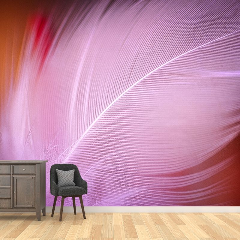 Flying Feathers Mural Wallpaper for Sleeping Room, Mural Wallpaper for