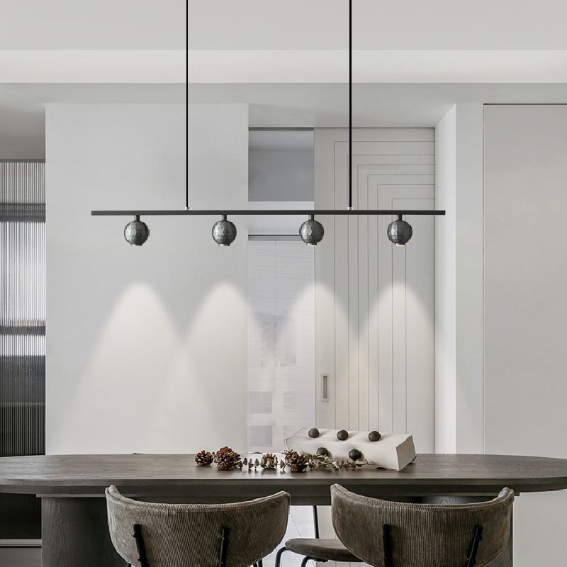 Modern Island Lamp LED Island Hanging Lamp with Metal Shade for Dining Room