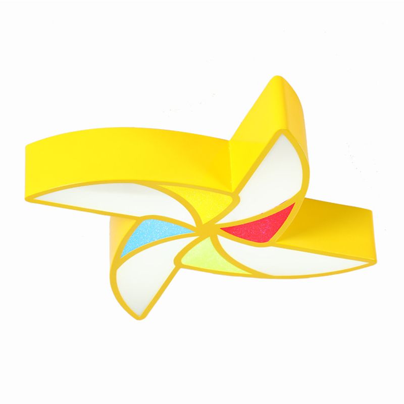 Minimalisme Pinwheel Shade Flush Light Acrylique Nursery LED Plafonnier Flush Luminaire