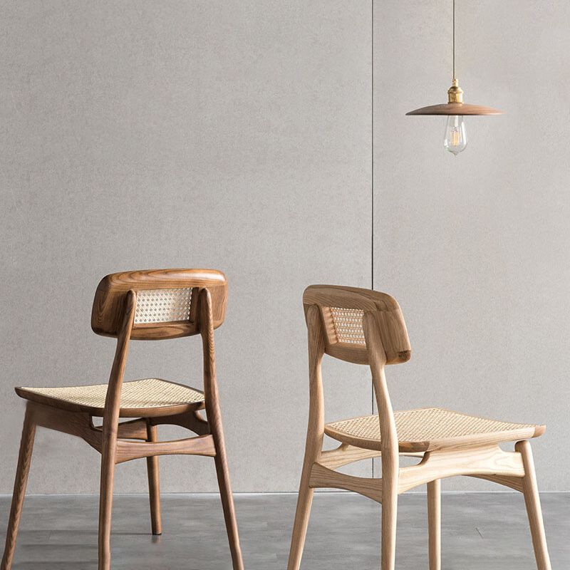 Chaise en bois de chêne de style contemporain, cuisine, salle à manger, chaises latérales à dossier ouvert