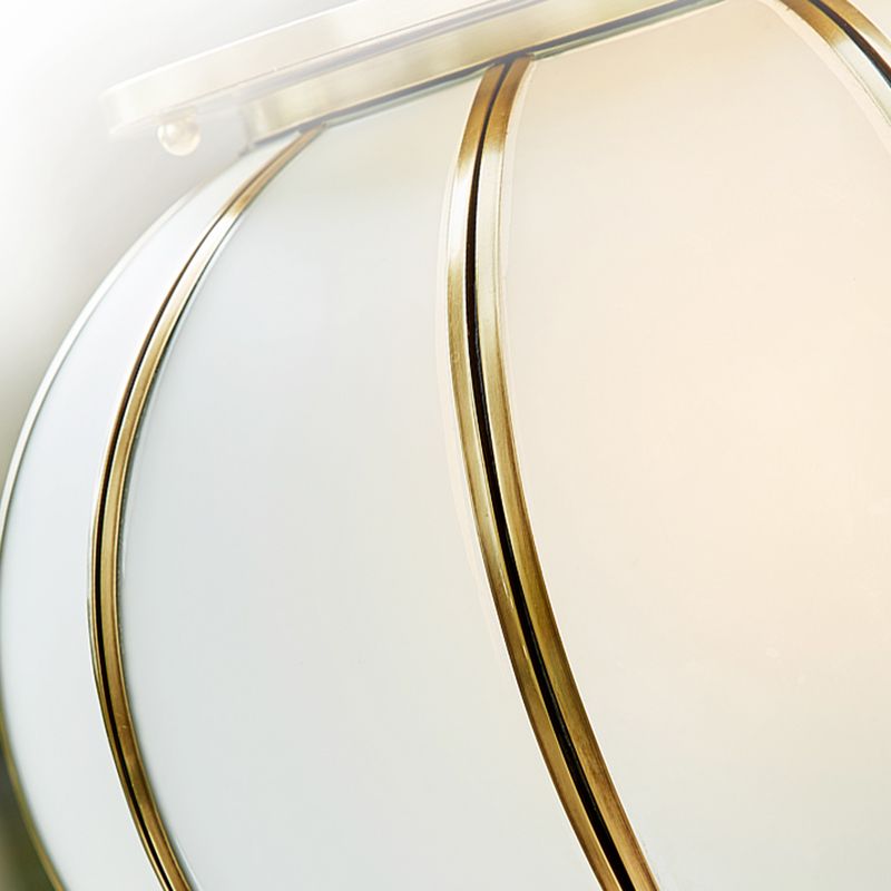 Round Shape Metal Solar Pillar Lamp Modern Style 1 Light Outdoor Light