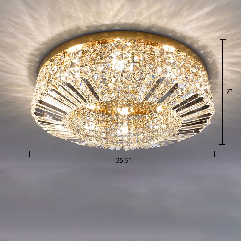 Crystal Loop Shaped Ceiling Light Fixture Simple Style Flush Mount Lighting for Bedroom