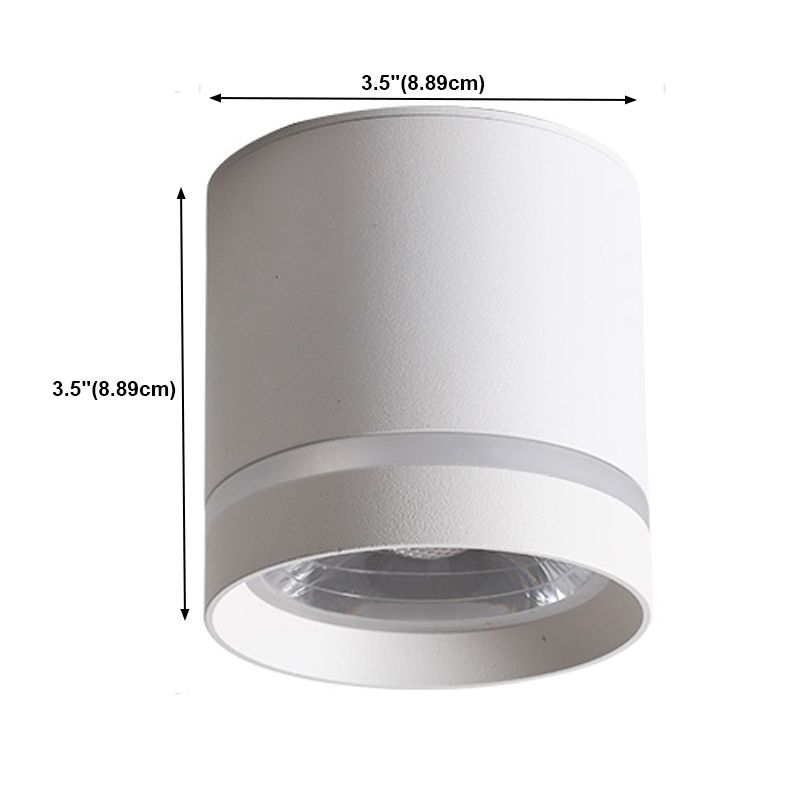 1 Light Cylindrical Ceiling Lamp Modern Style Metal Ceiling Lighting for Living Room