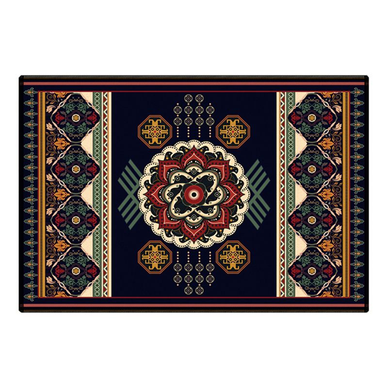 Roter Vintage Teppich Polyester Rafikenteppich nicht rutscher Backing Teppich für Wohnkultur