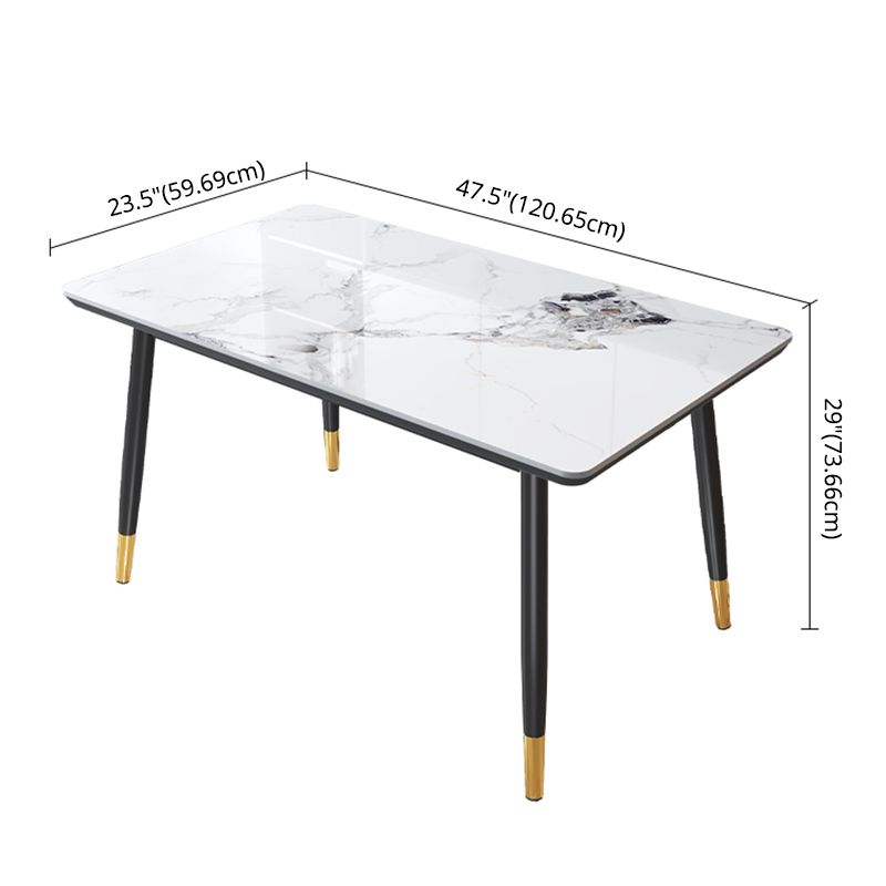 Contemporary Fixed Dining¬†Room¬†Table¬†Set with 4 Legs Base Kitchen Dining Furniture