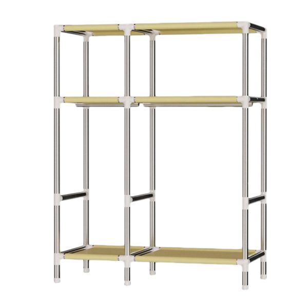 Hinged Wardrobe Armoire Modern Steel Wardrobe Closet with Legs