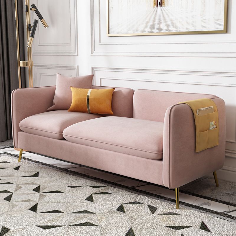 con 2 almohadas sofá de brazo de esmoquin 30.3 "d x 26.38" H cojines de terciopelo sofá
