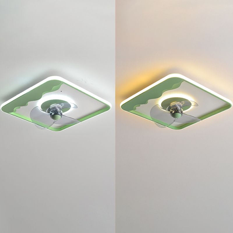 Luci ventilatori a soffitto geometrico in metallo 2 moderni luci a filo a filo lampada