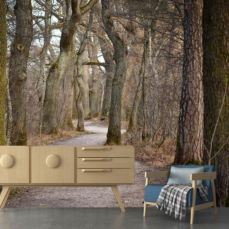 Space Extension Mural Wallpaper Photography Style Mildew Resistant for Room