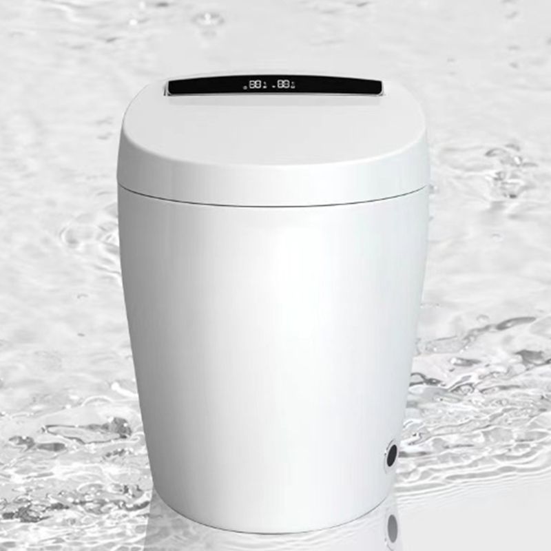 Modern Floor Mounted Flush Toilet White Siphon Jet Toilet Bowl with Seat for Washroom