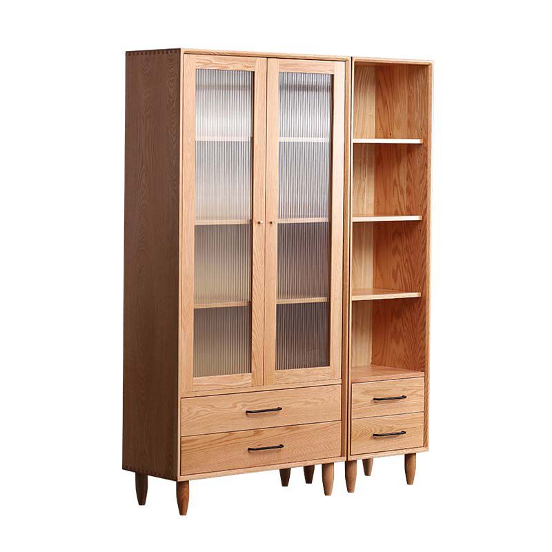 Mid-Century Modern Solid Wood Chest Rectangle Accent Cabinet with Drawer