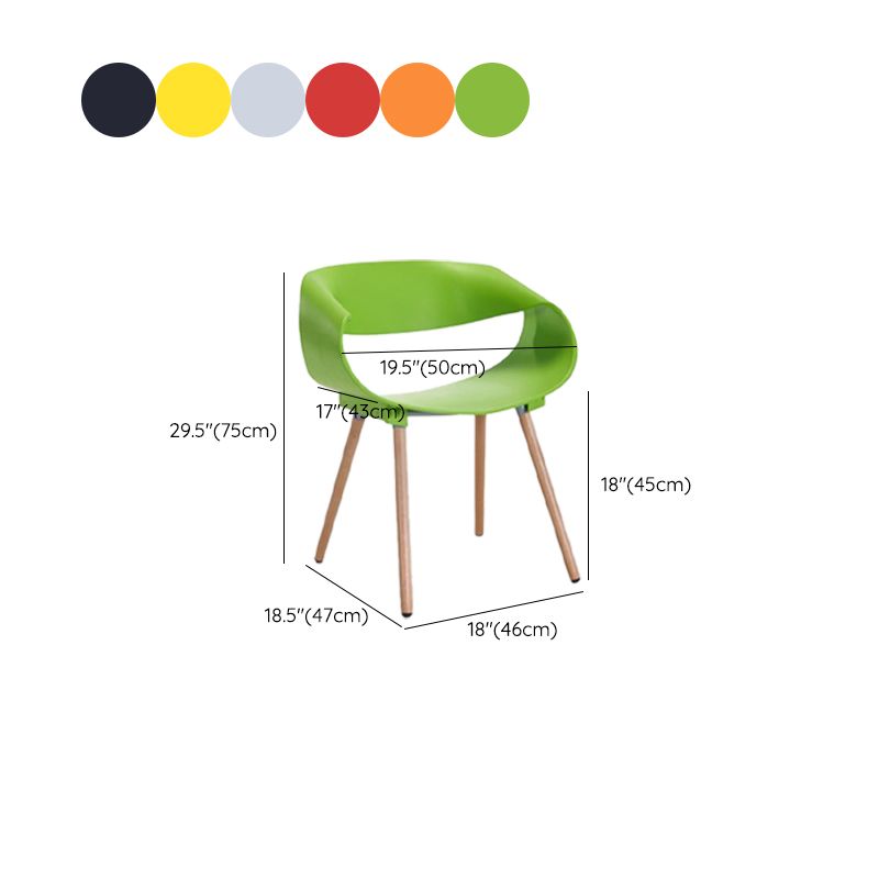 Contemporary Arm Dining Chair Indoor Solid Wood Dining Chair