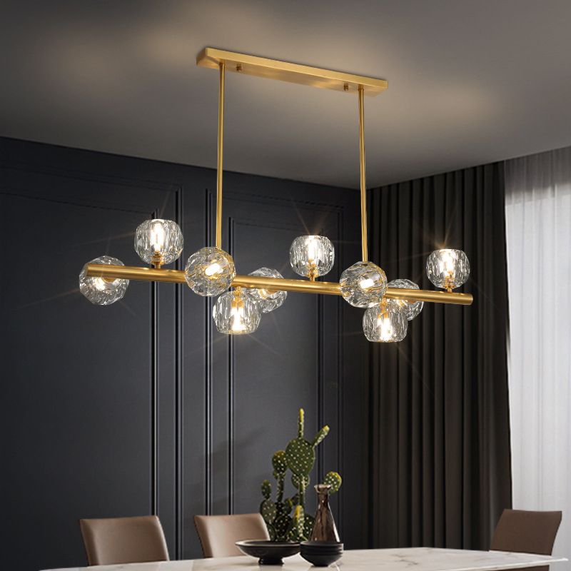 Modernist Ball Shape Island Pendants Crystal Pendant Lights for Dining Room