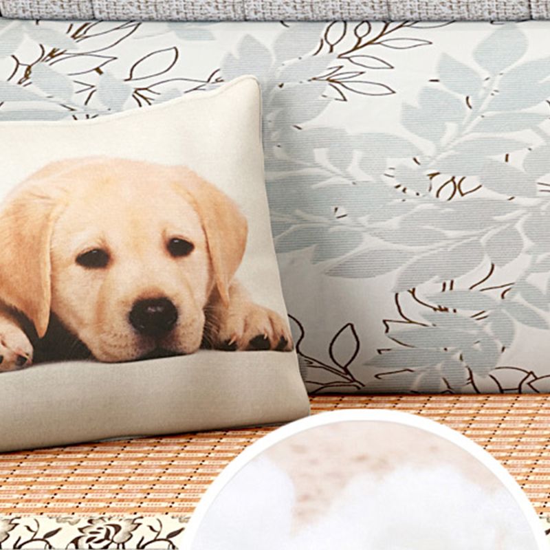 120.08"L x 70.87"W x 37.4"H Farmhouse Fabric Cushion Back Sectionals with Pillows