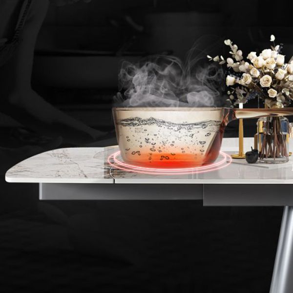 Rectangle Sintered Stone Dining Table Set 1/4/5/7 Pieces Dining Set for Kitchen