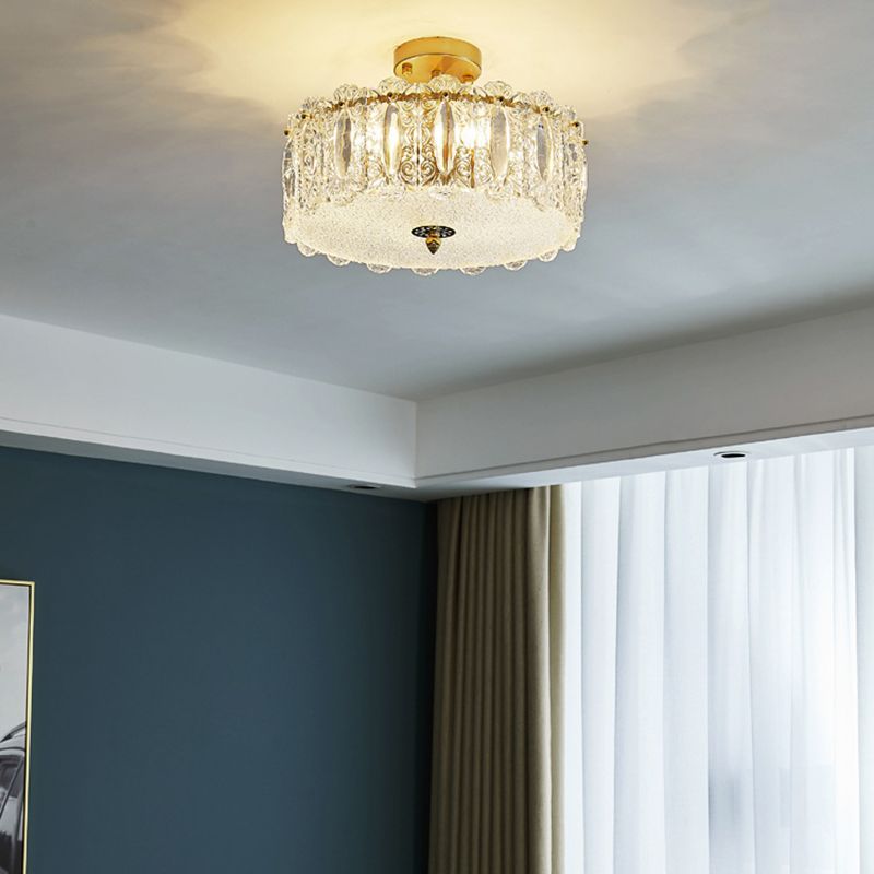 Creative Ceiling Light Nordic Glass Flush Mount Light Fixture for Sitting Room