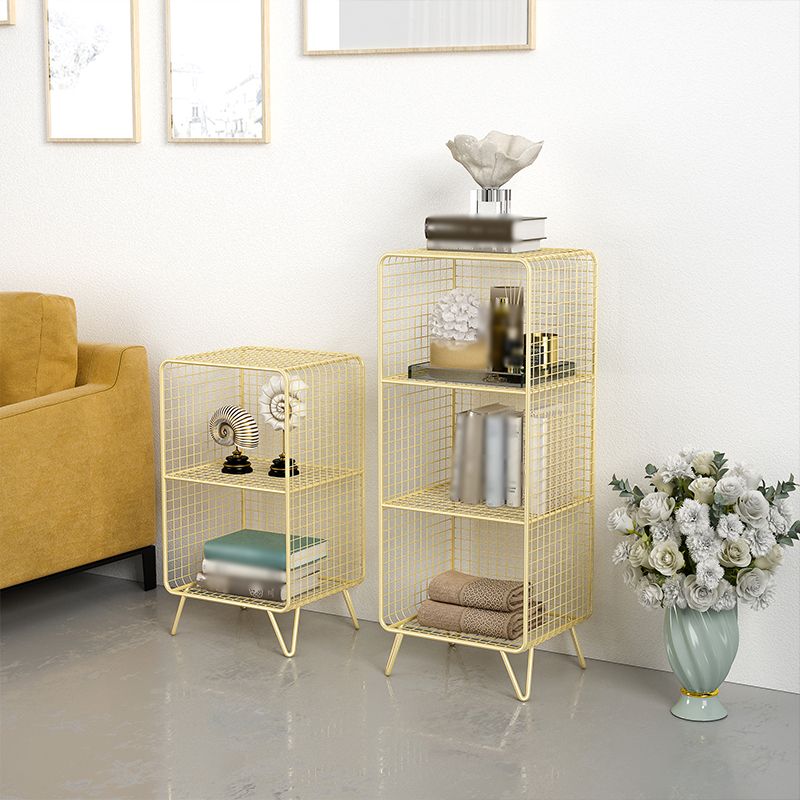 Scaffali in metallo in metallo chiuso in stile minimalista per la sala da studio