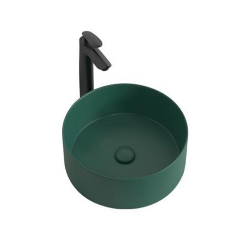 Modern Bathroom Sink Porcelain Round Wash Stand (Faucet Not Included )