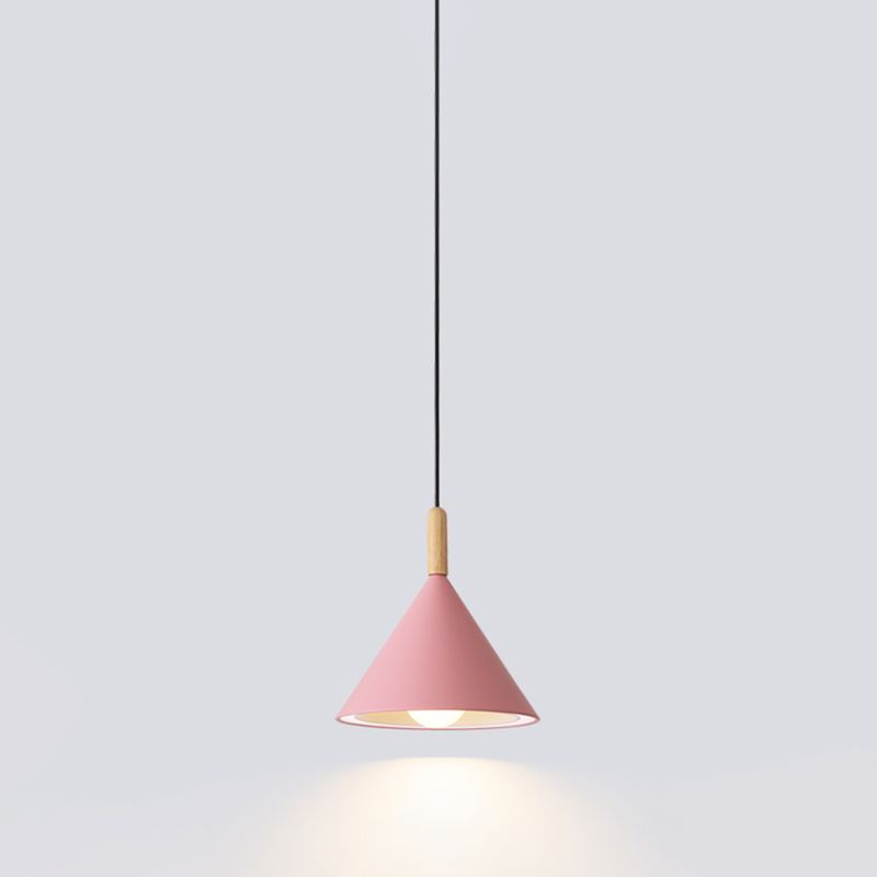 Modern Hanging Lamps 1 Head Pendant Light with Iron Shade for Living Room Bedroom