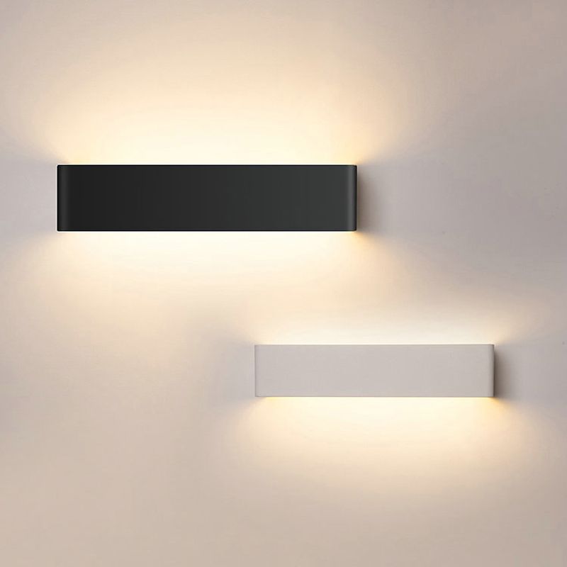 Modern Minimalist in stile minimalista rettangolo montato a parete lampada montata su un illuminazione montata in alluminio per camera da letto