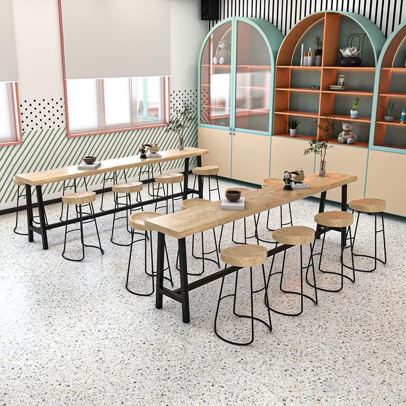 Contemporary Bar Height Pub Table Solid Wood Counter Height Table