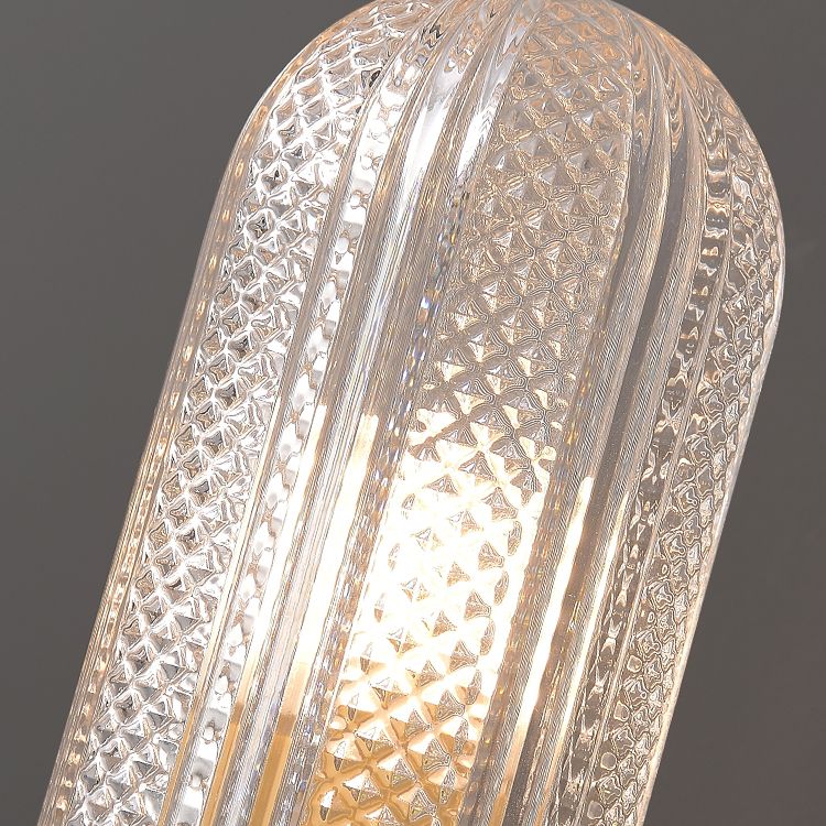 Gold Glass Wall Lamp in Modern Creative Style Copper Cylindrical Wall Sconce for Interior Spaces