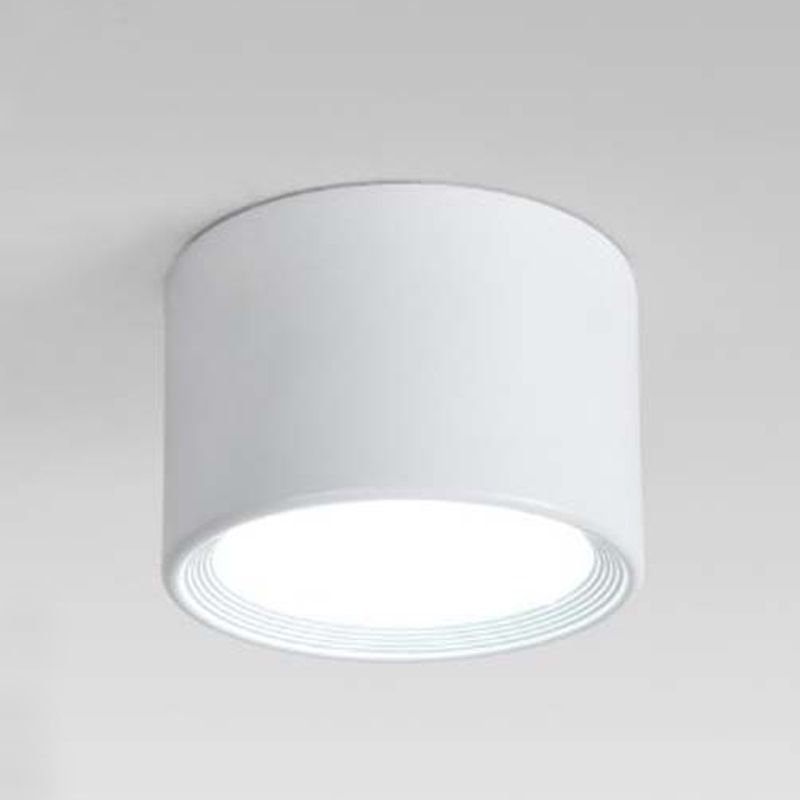 Plafonnier LED en forme de cylindre en fer moderne, 1 lumière, encastré pour couloir, salon