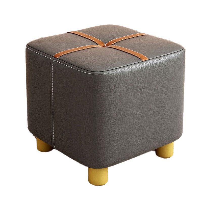 Faux Leather Modern Standard Striped Suqare Cube for Drawing Room